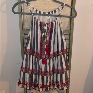THML
Striped Sleeveless Top with Tassels